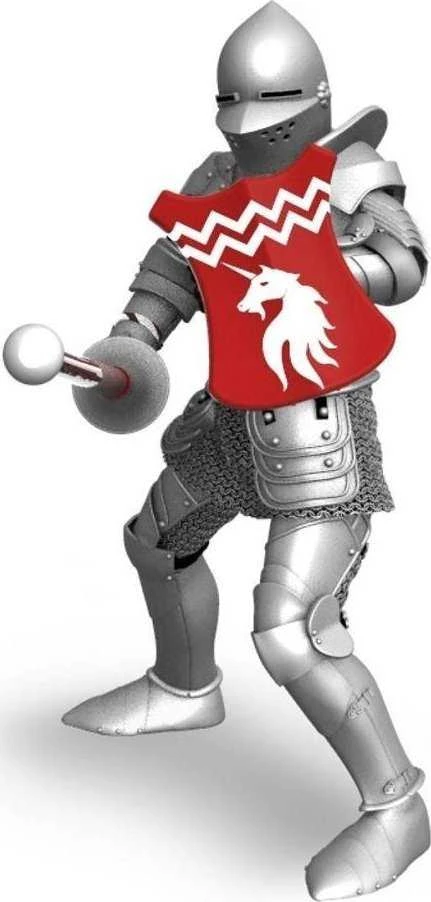 Statulėlė Papo Knight raudona su ietimi