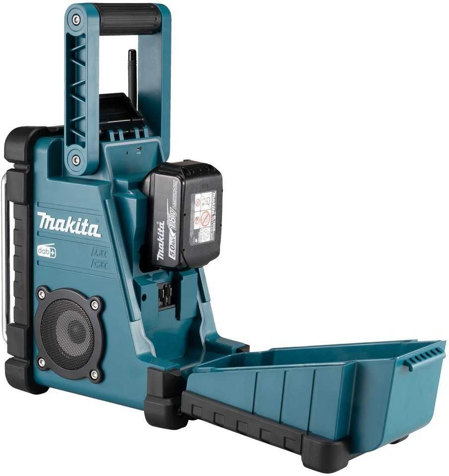 DMR110N DAB+ Radijas, tinka beveik visi Makita akumuliatoriai 7,2 - 18V; galimybė prijungti