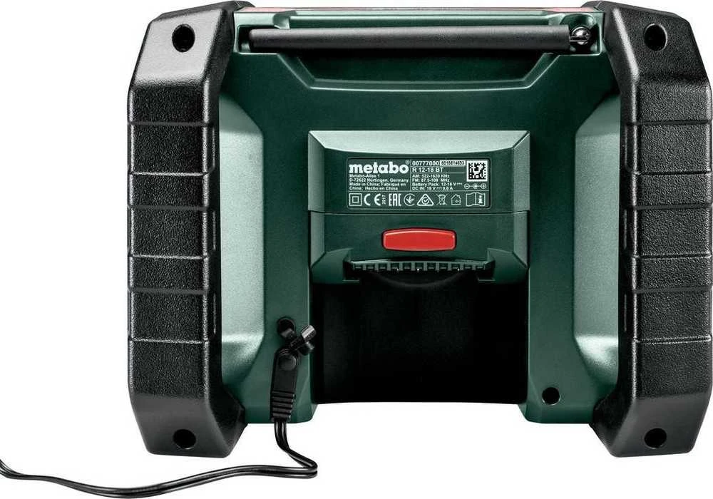 Radijo imtuvas R 12-18 Bluetooth AC/DC korpusas, Metabo