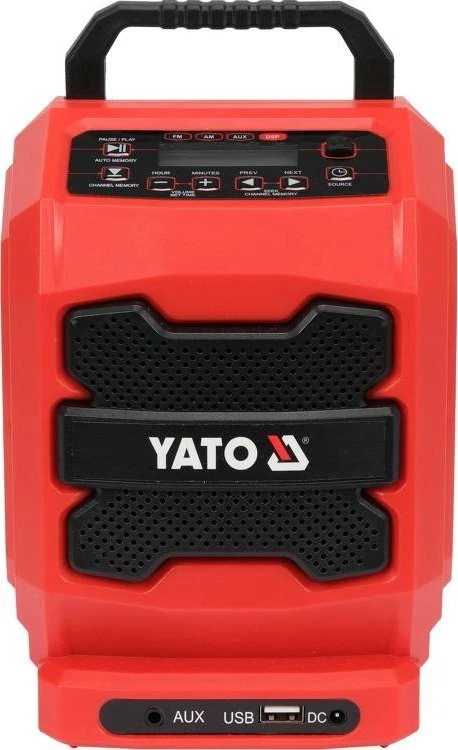 Yato Toya Sa Poland Statybinis radijas – 18 V akumuliatorius + 230 V, FM/AM/Bluetooth/AUX (YT-82940)