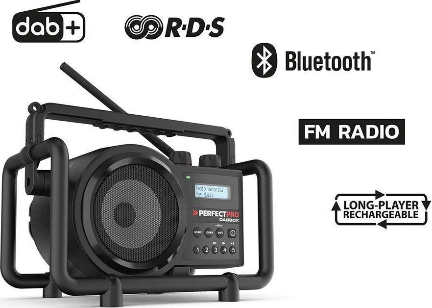 Perfectpro Statybvietės radijas DABBOX statybvietės radijas