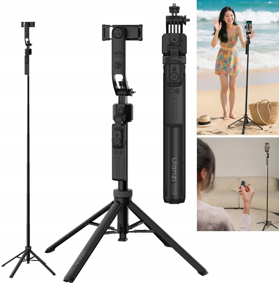 Ulanzi TT23 165 cm išmanusis trikojis su 360° veido sekimu ir Bluetooth nuotolinio valdymo pultu