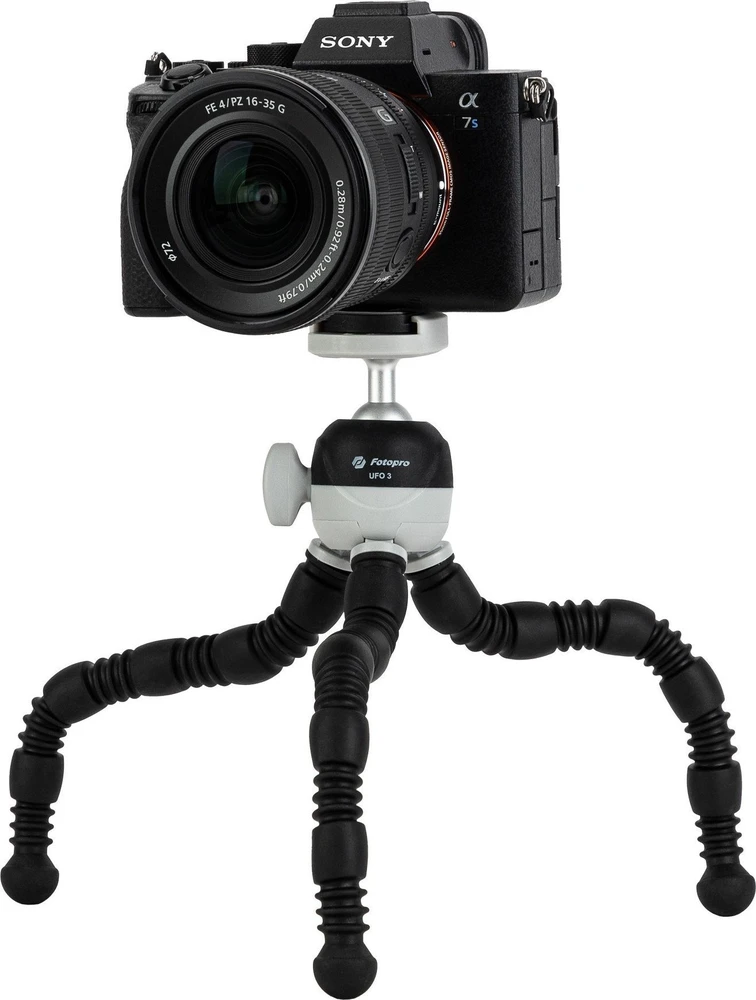 Lankstus Trikojis - Fotopro UFO3 Juodas 2kg 360° Aliumininė Rutulinė Galvutė Juodas