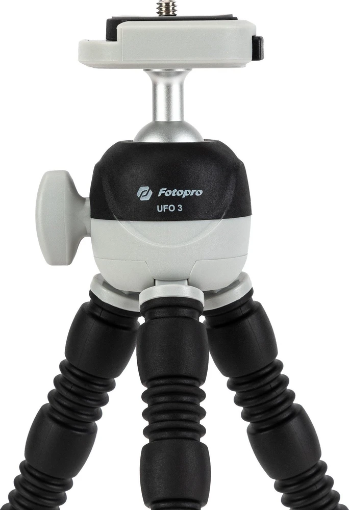 Lankstus Trikojis - Fotopro UFO3 Juodas 2kg 360° Aliumininė Rutulinė Galvutė Juodas