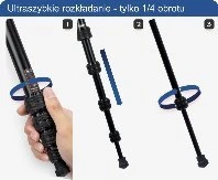 Trikojis Fotopro X-go HR Pro su FPH-52Q rutuline galva (Juodas)