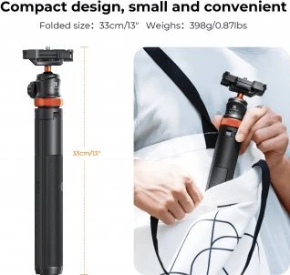 K&F Concept 2 in 1 asmenukių trikojis su telefono laikikliu