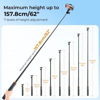 K&F Concept 2 in 1 asmenukių trikojis su telefono laikikliu