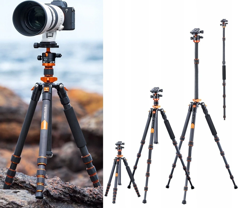 Kf Concept Trikojis K&amp;F Concept D255C4+BH-28L + Greito atjungimo plokščių rinkiniai