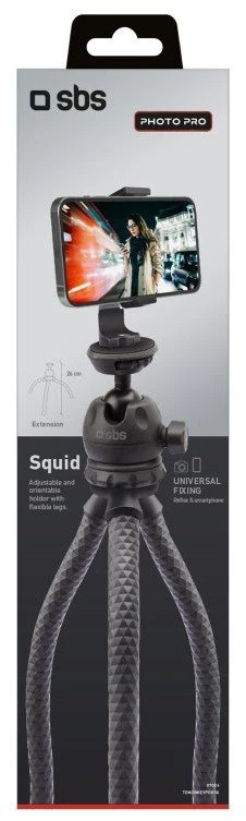 Statyw SBS Mobile TESQUIDPODSK, 3 leg(s), Juodas, 26.5 cm, 20 g