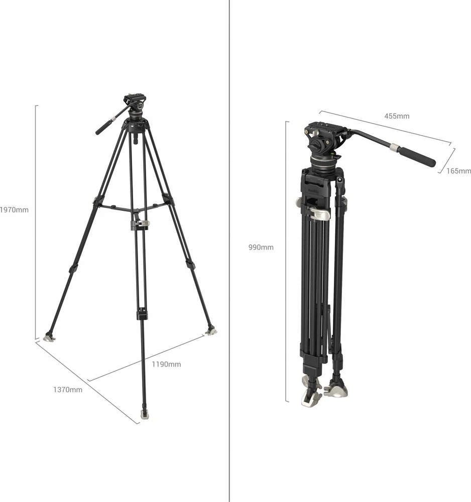 SMALLRIG 3989 HEAVY-DUTY CARBON FIBER VIDEO TRIPOD KIT FREEBLAZER