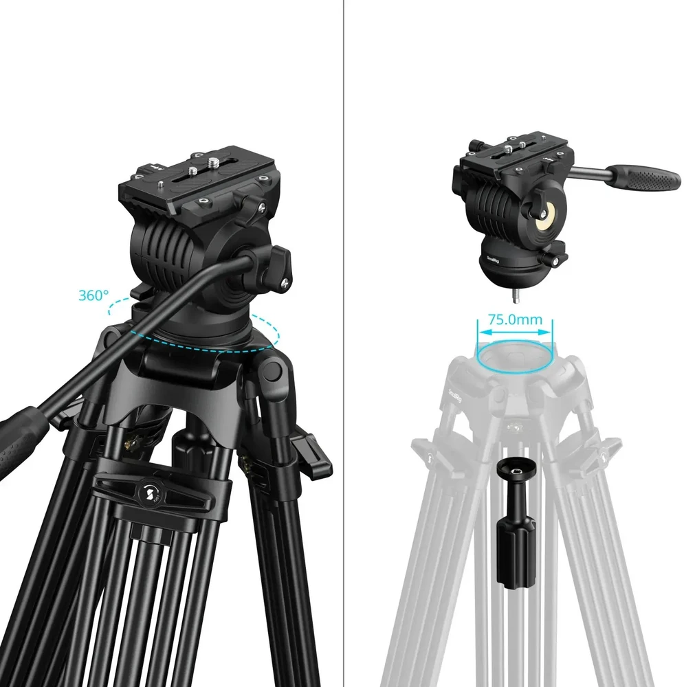 SmallRig 5442 FSD14 FreeSpeed Heavy-Duty Aluminum Alloy Tripod