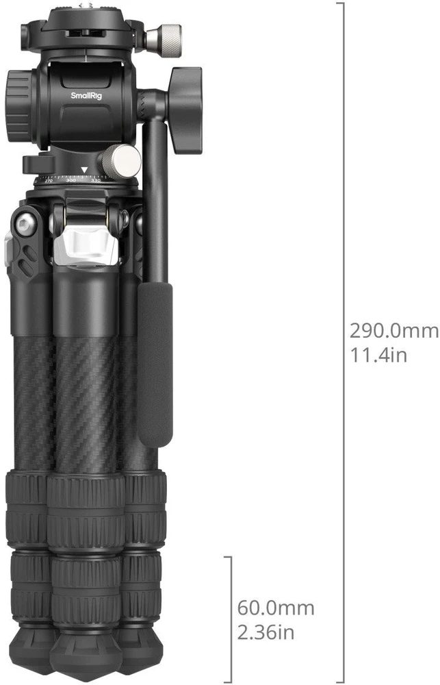 SmallRig 5025 Heavy Duty Carbon Fiber Tabletop Tripod Kit