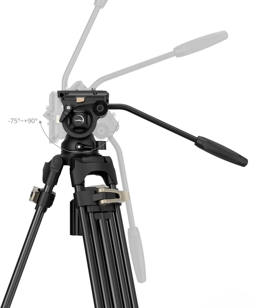 SmallRig 4686 Heavy-Duty Fluid Head Video Tripod Kit AD-01S