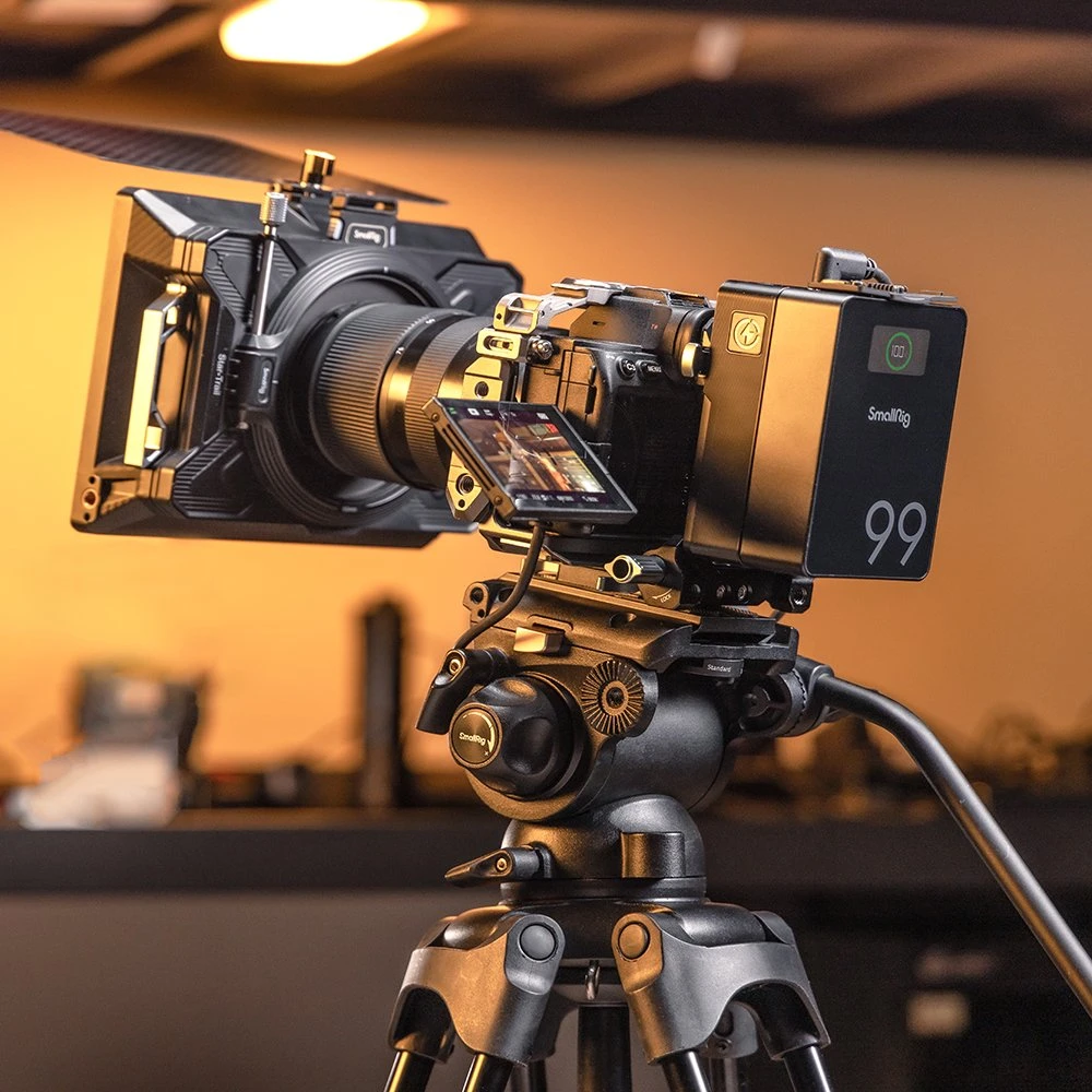 SmallRig 4686 Heavy-Duty Fluid Head Video Tripod Kit AD-01S