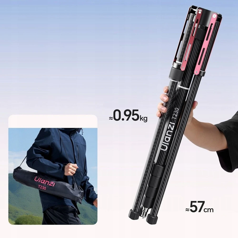 Apšvietimo stovas - Ulanzi T230 Light Stand Pro (anglies pluoštas, 230 cm, 5kg)