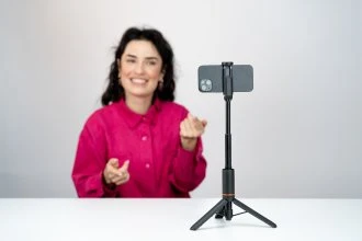Stovas - Newell M-Pod Pro Išmanusis telefonas Tripod Monopod Remote Control Juodas