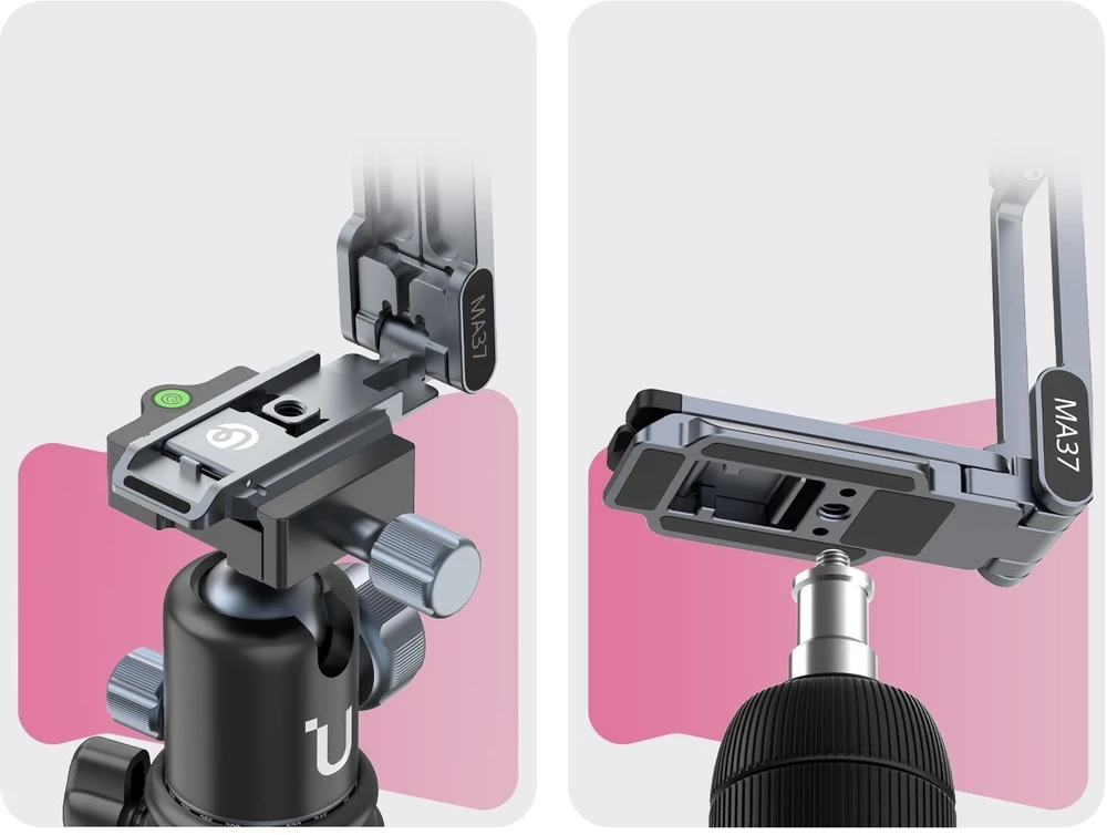 Ulanzi magnetinis mini trikojis su rankena Dji Osmo Action 6 Nano Arca-swiss / / Ma37 / Pilkas (SB11986)