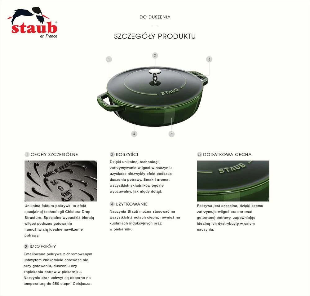 Zwilling Gili keptuvė su dangčiu STAUB 28 cm 40511-476-0