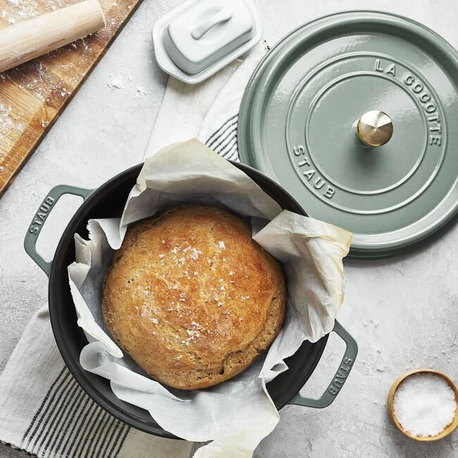 STAUB La Cocotte 24 cm apvalus Eukaliptas Ketaus