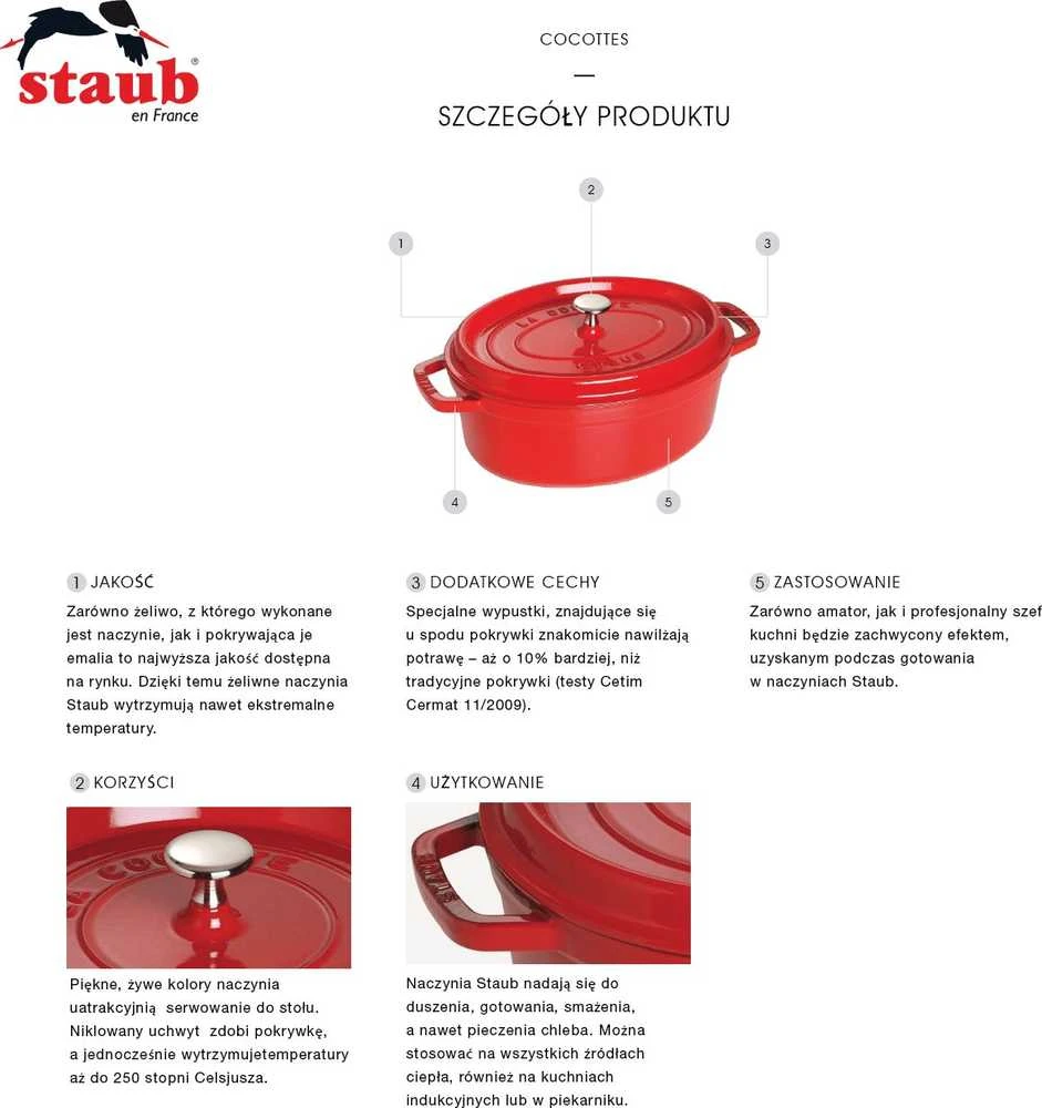 STAUB CAST IRON OVAL POT 4.2L Juodas
