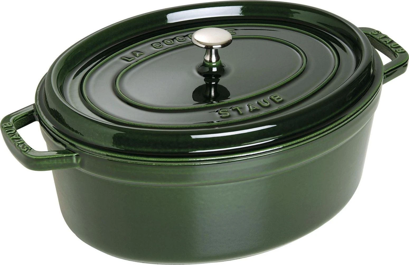 Puodas STAUB żeliwny owalny 6.7 ltr žalia universalus