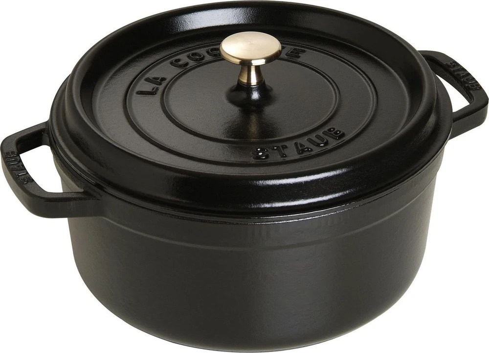 STAUB kepimo indas Round Cocotte, 24 cm, Juodas