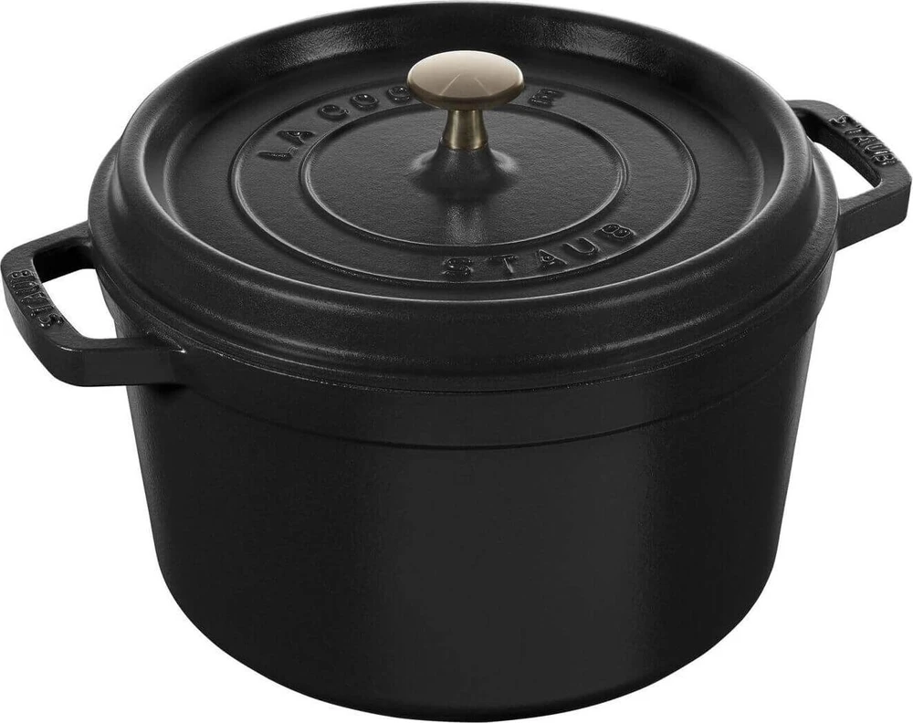 Zwilling STAUB Apvalus aukštas ketaus puodas LA COCOTTE 4,8 l, juodas