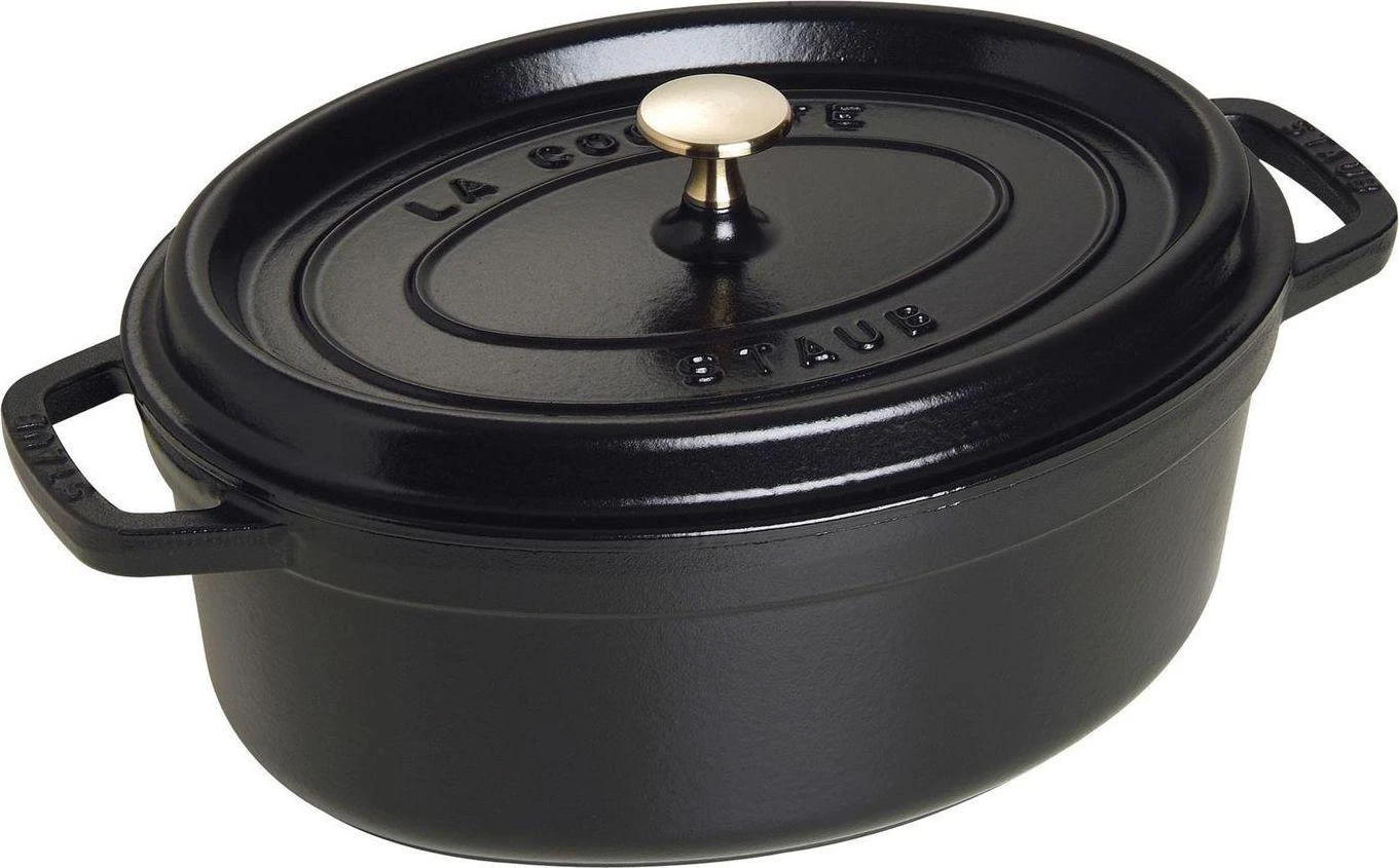 STAUB CAST IRON OVAL POT 4.2L Juodas