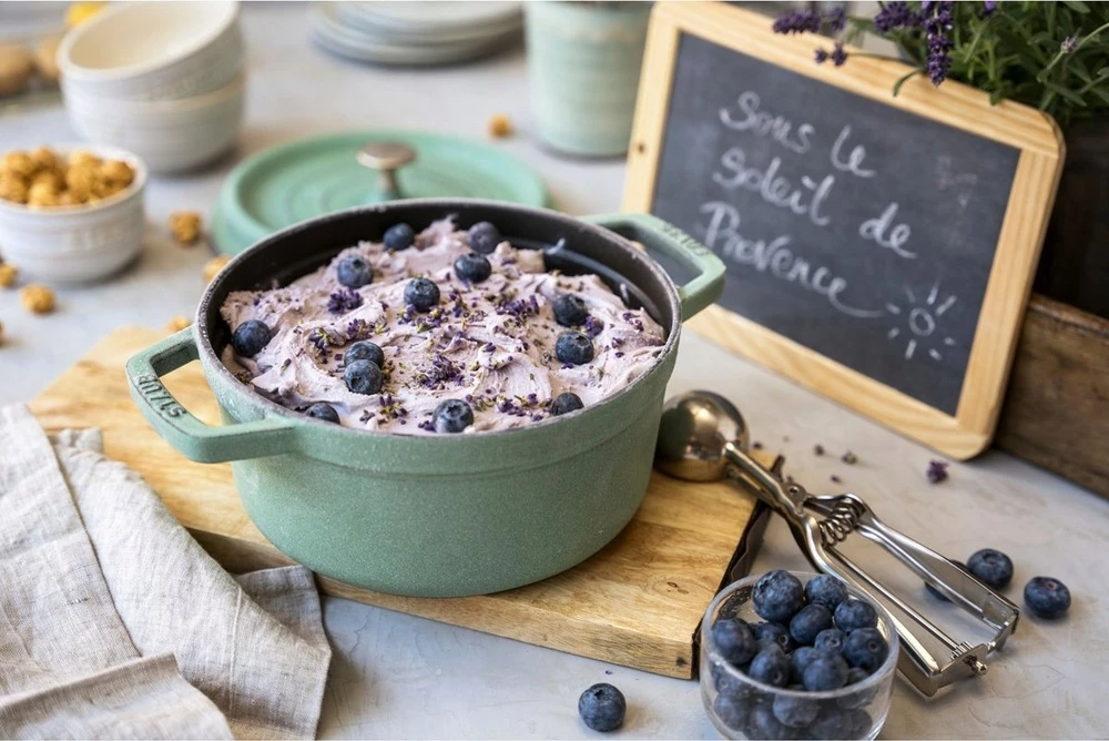 STAUB LA COCOTTE Apvalus ketaus puodas, 3,8 ltr, mėtų