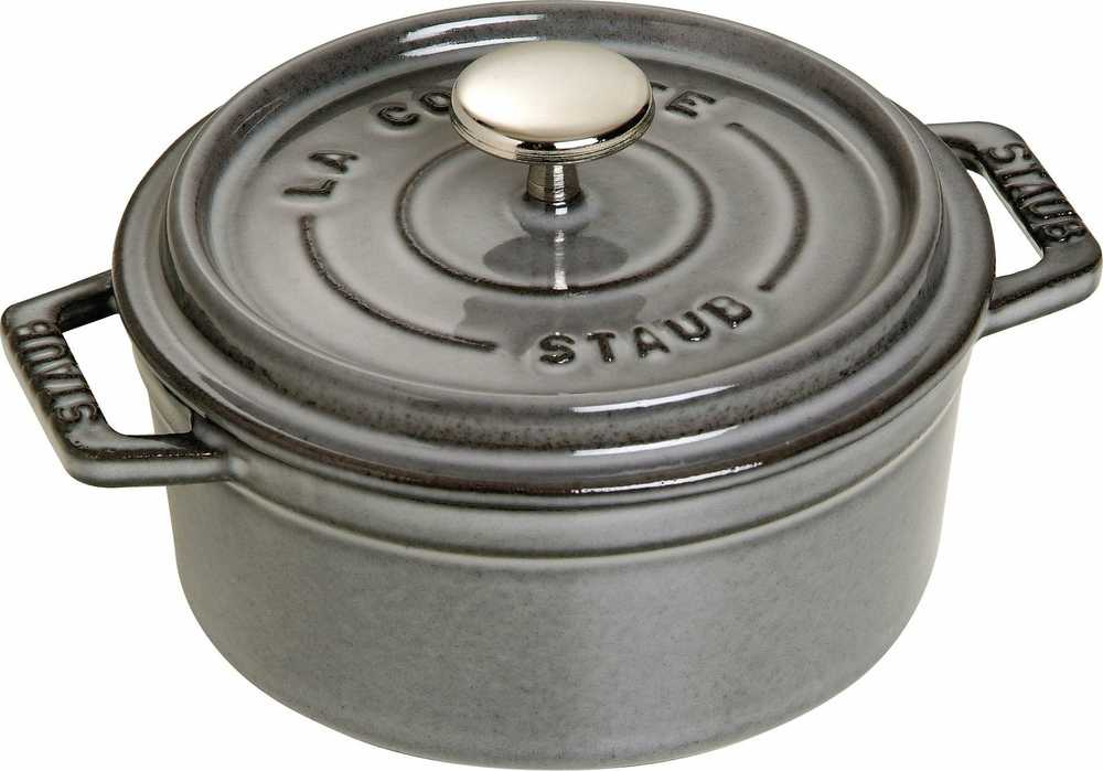 Staub La Cocotte Apvalus ketaus puodas 400 ml, pilkas