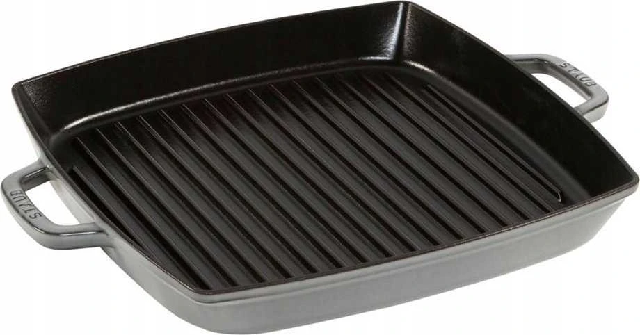 Staub grilio keptuvė indukcinė kvadratinė 33 cm grafito pilka
