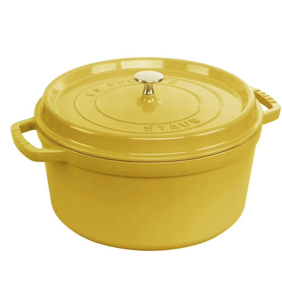 Staub La Cocotte 26 cm apvali, citrinos spalvos, ketaus