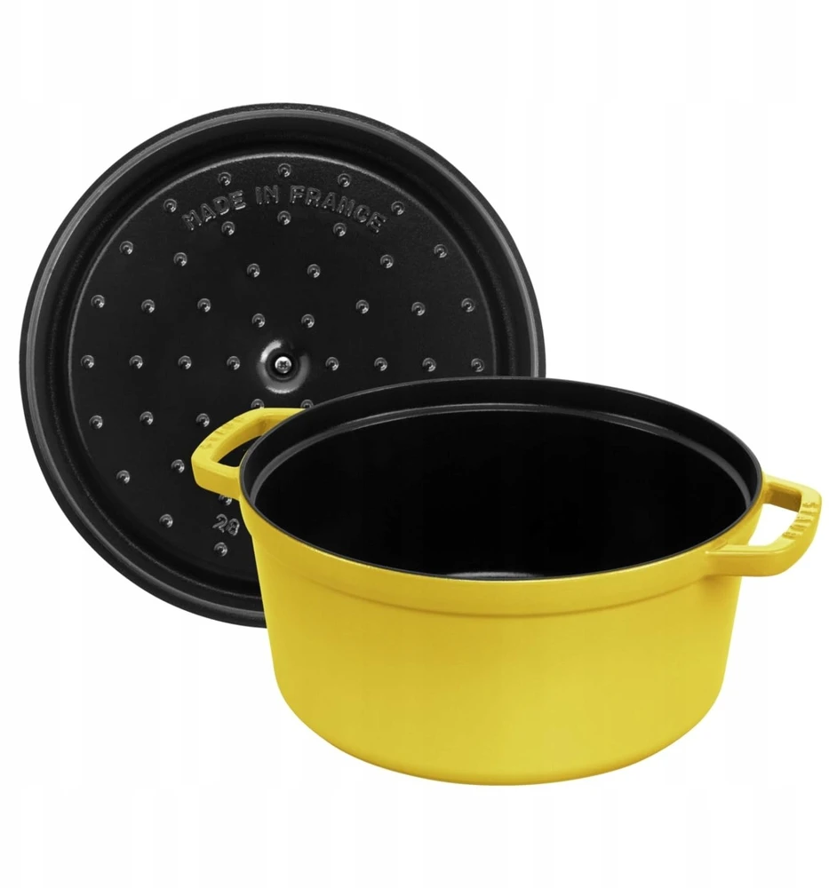 Staub La Cocotte 26 cm apvali, citrinos spalvos, ketaus