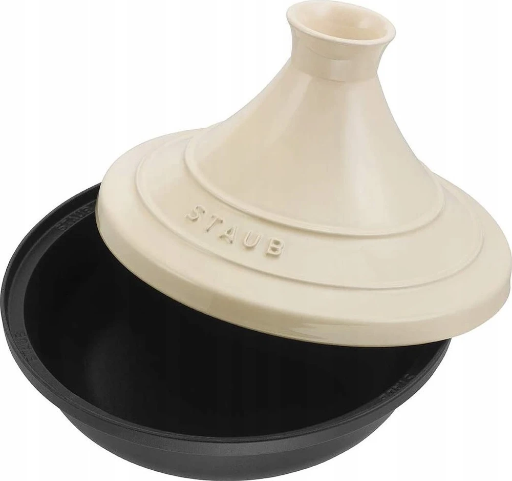 STAUB Verschiedene Dulkių tagine 20cm apvalus kremas, ketaus