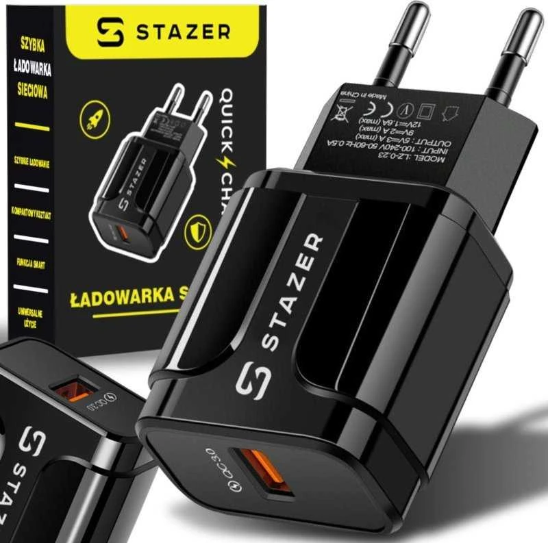 TINKLINIS ĮKROVIKLIS USB 5V/3A/USB-QUICK3.0/B STAZER
