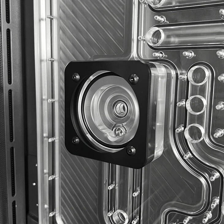 „Stealkey Customs Phanteks NV7 x Stealkey Distroplate“, RGB, Ø10, baltas