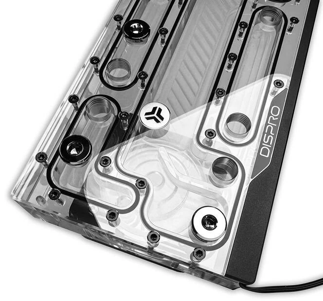 „Stealkey Customs SC DisPro 240R“ galinis distroplate, D5 ir DDC siurblys, D-RGB Ø 240 mm