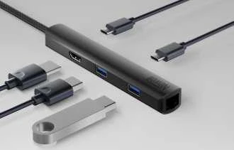 USB šakotuvas Newell Hub Newell 6 in 1 – grafito