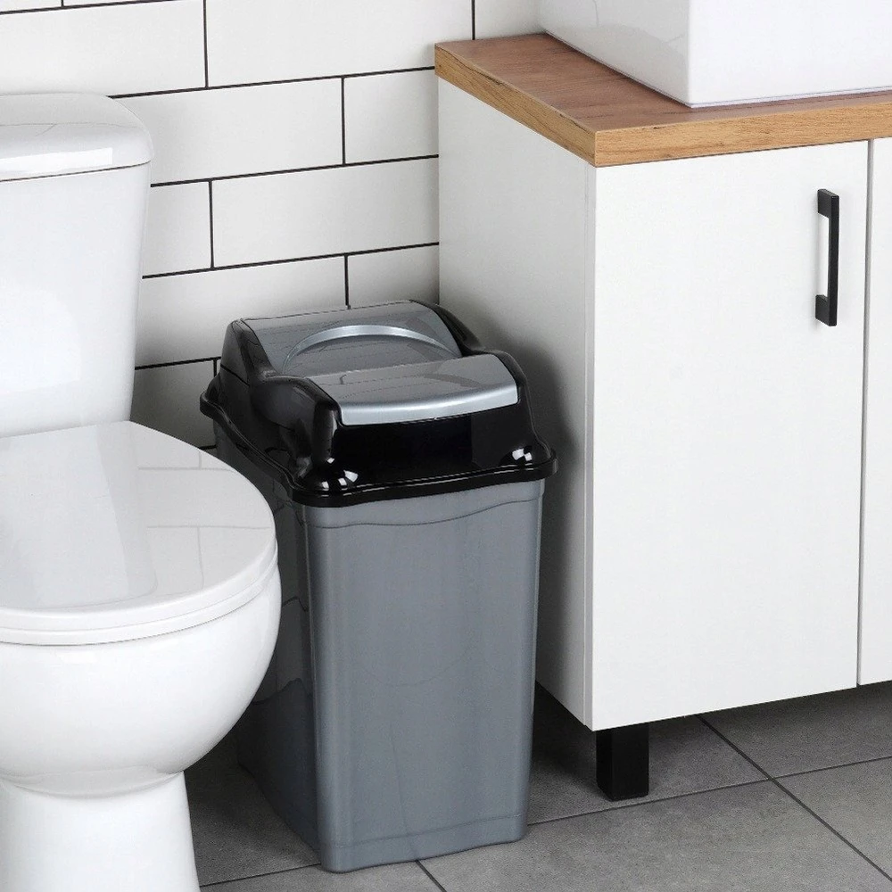 Stefanplast Plastikinis šiukšlių kibiras 28 l su pakeliamu dangčiu