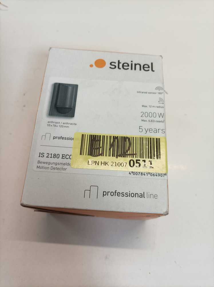 Steinel Judesio jutiklis su prietema IS 2180 ECO* viršutinio montavimo IP54 antracitinis