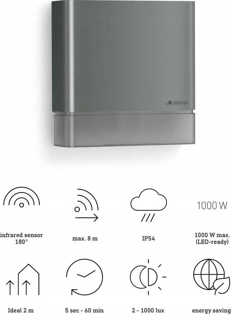 Steinel Judesio jutiklis i zmierzchu IS 180 DIGI BASIC Bluetooth MESH IP54 antracytowy