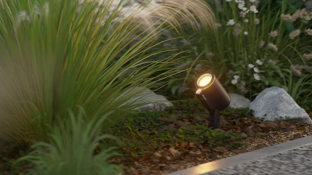 Steinel Sodo šviestuvas įsmeigiamas SPOT GARDEN SC LED su jutikliu 7,84W 363lm 1800-4000K RGBWW IP65 IK03 24V antracitas / aliuminis