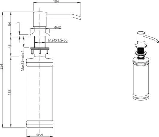 Dozatorius Quadron KEIRA MFS1001BE, smėlio