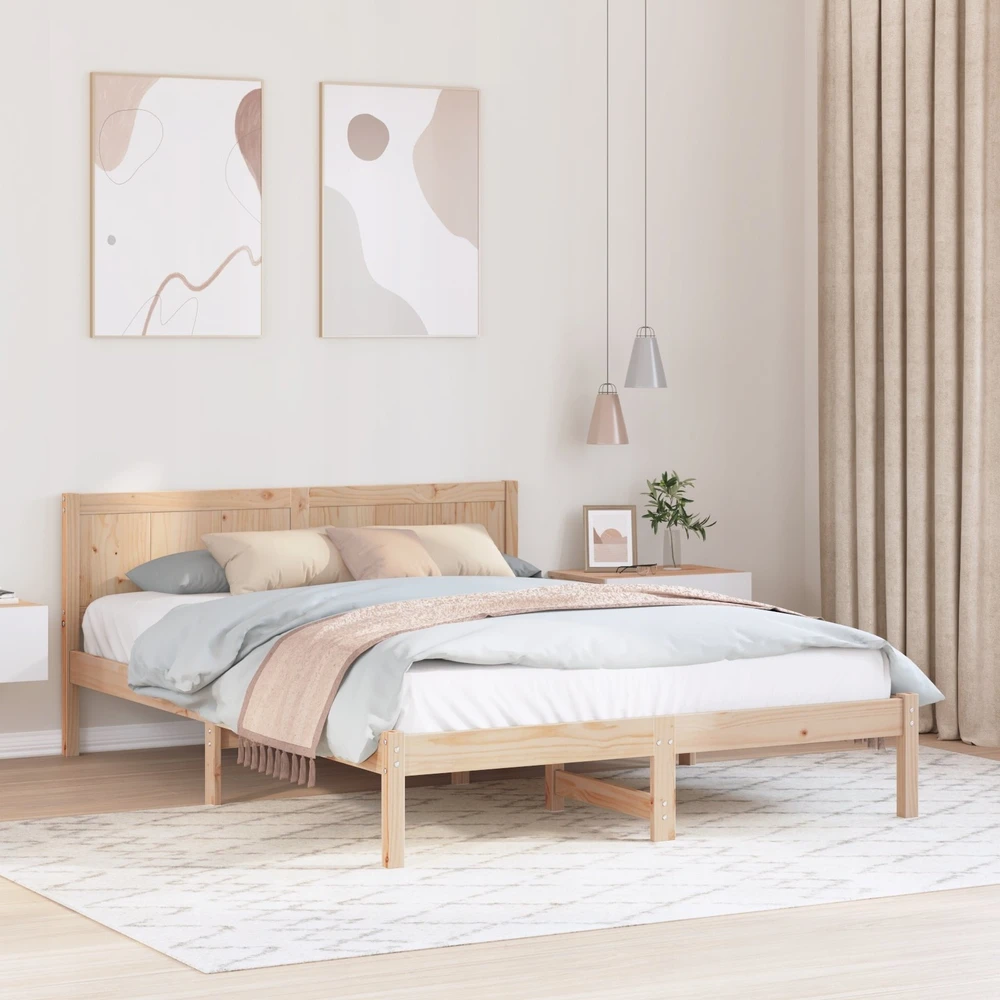 Lovos rėmas Ruda 140 x 200 cm Pušies medienos masyvas