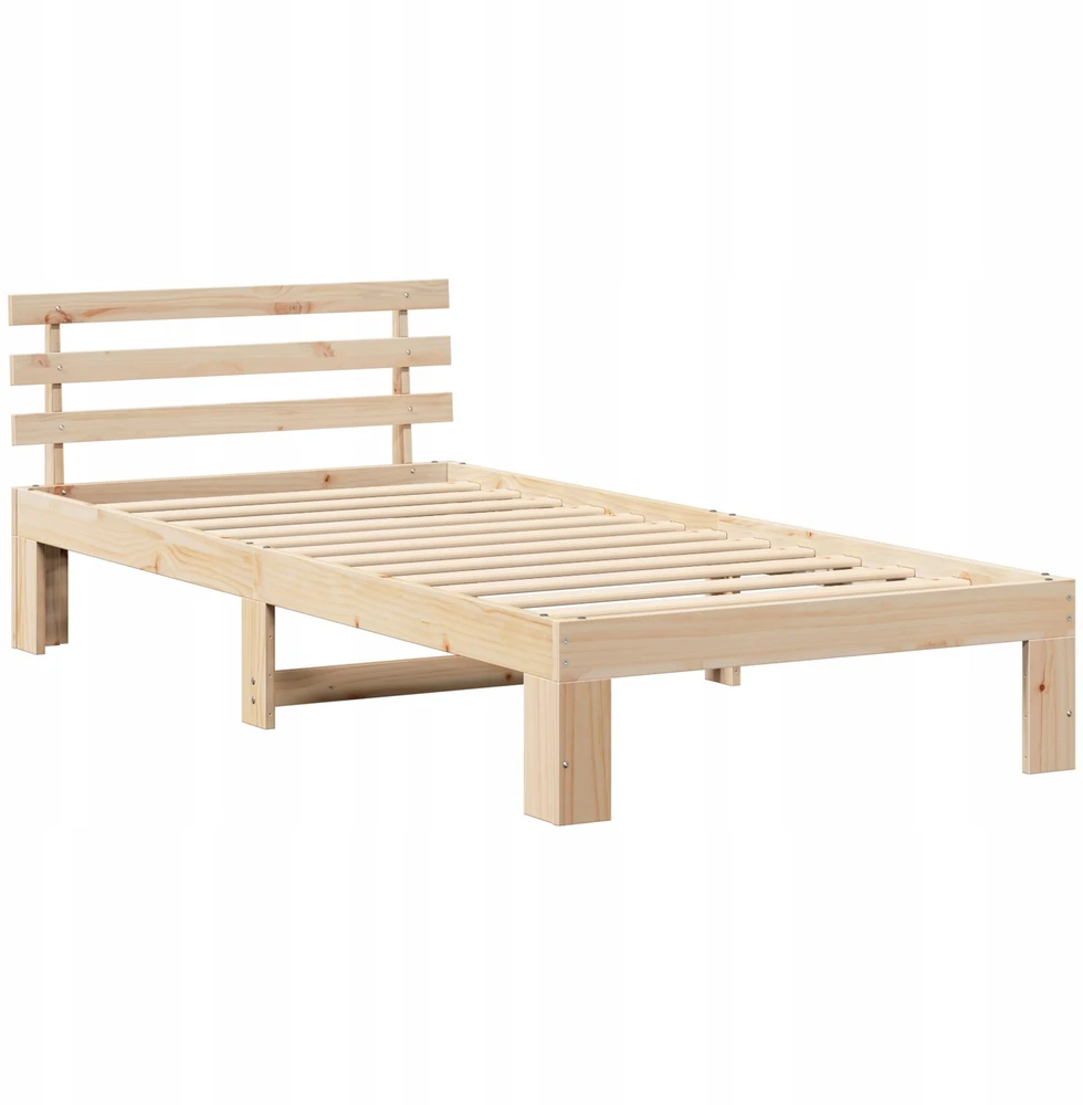 Lova Lovos rėmas Natūrali 75 x 190 cm Kietos pušies mediena