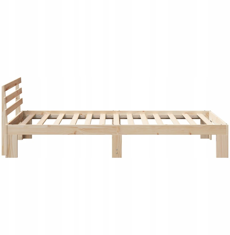Lova Lovos rėmas Natūrali 75 x 190 cm Kietos pušies mediena
