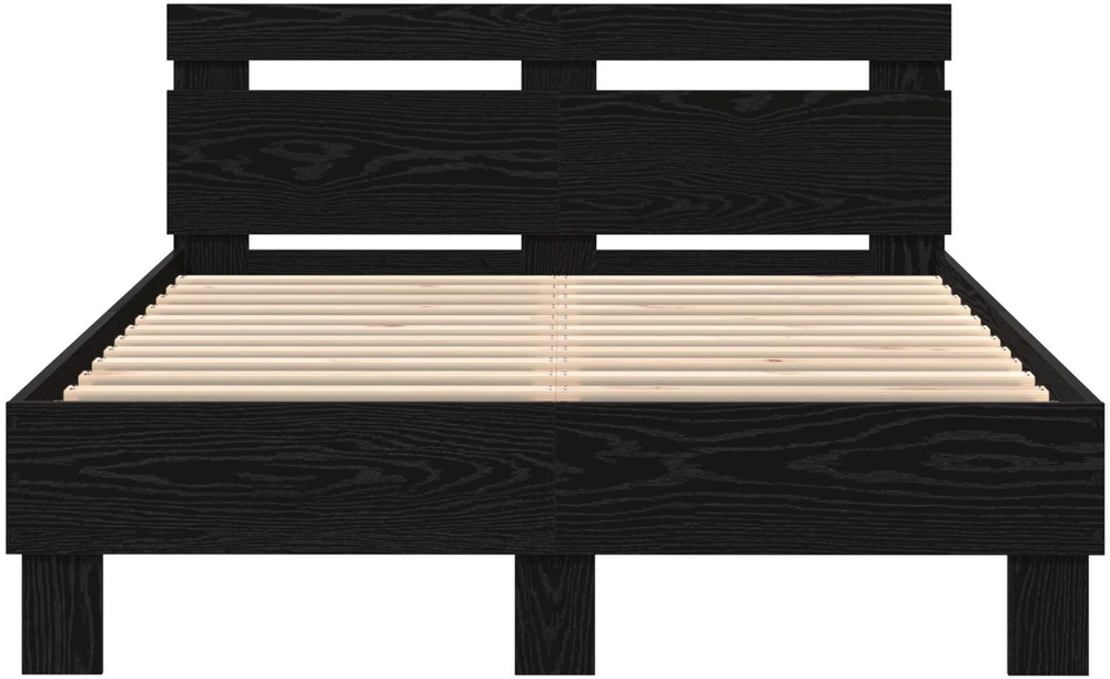 Lova Lovos rėmas Juodas ąžuolas 120 x 190 cm Apdirbta mediena