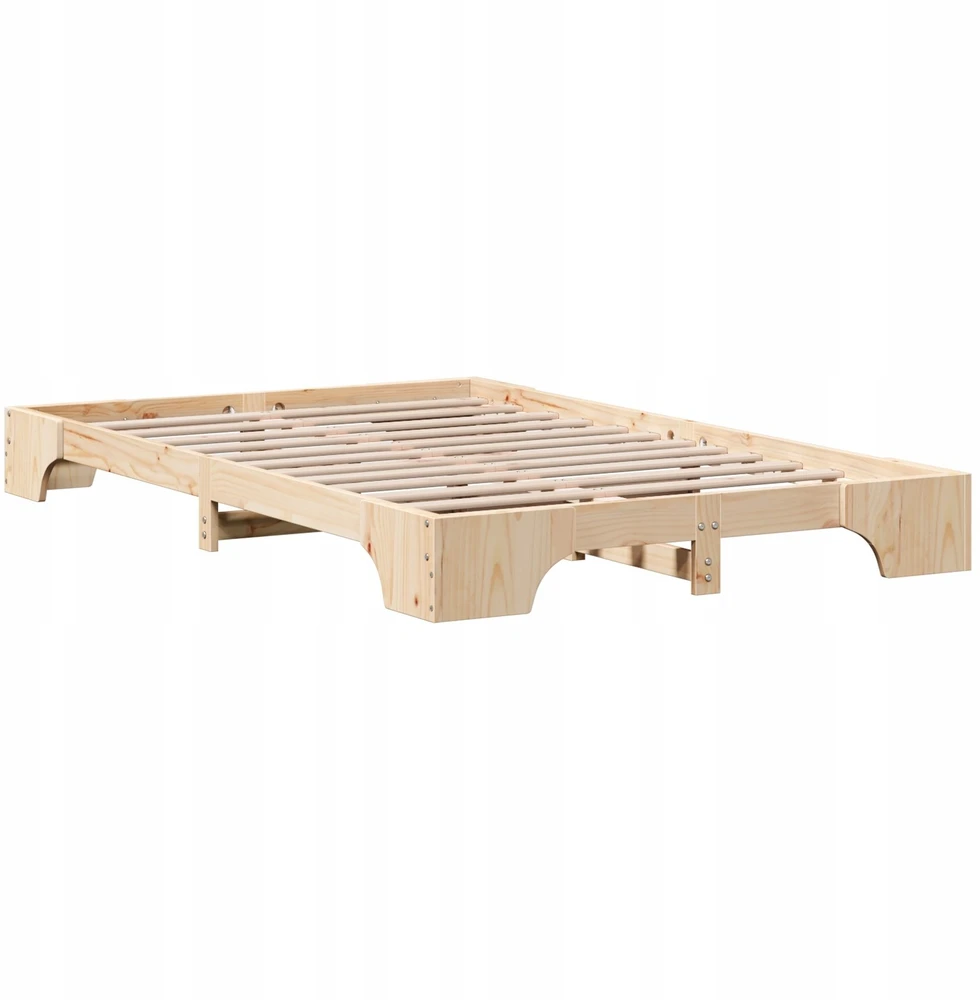 Lovos rėmas Natūrali 140 x 190 cm Kietos pušies mediena