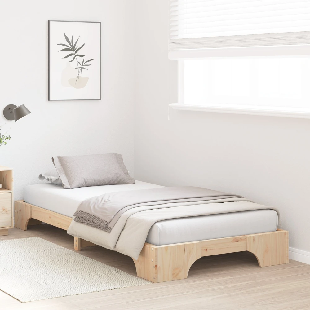 Lova Lovos rėmas Natūrali 80 x 200 cm Kietos pušies mediena