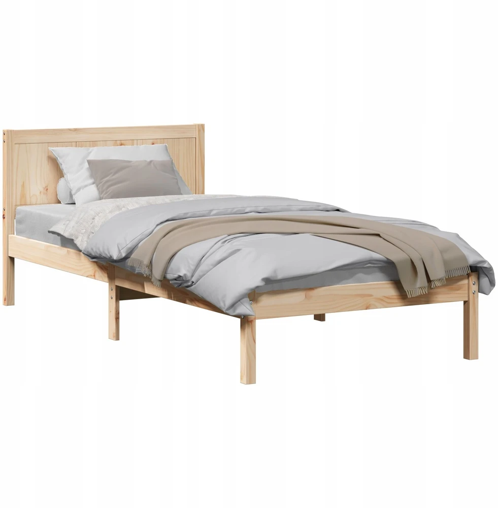 Lova Lovos rėmas Ruda 90 x 200 cm Pušies medienos masyvas